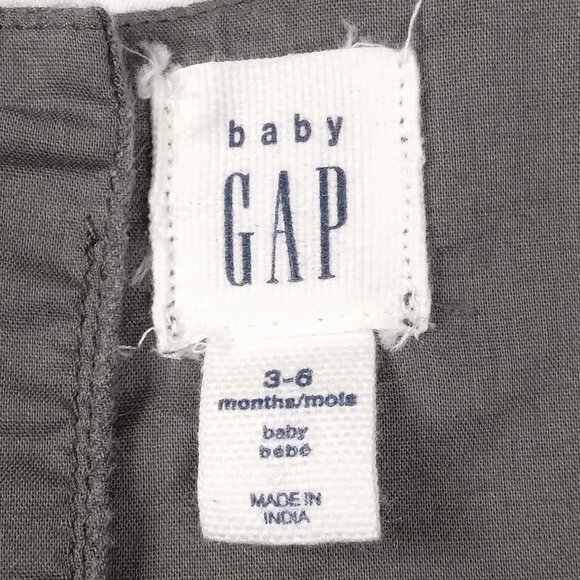 Baby Gap Gray Dress With Long Sleeves And Embroidered Flower Detail US 3-6M - Picture 4 of 5